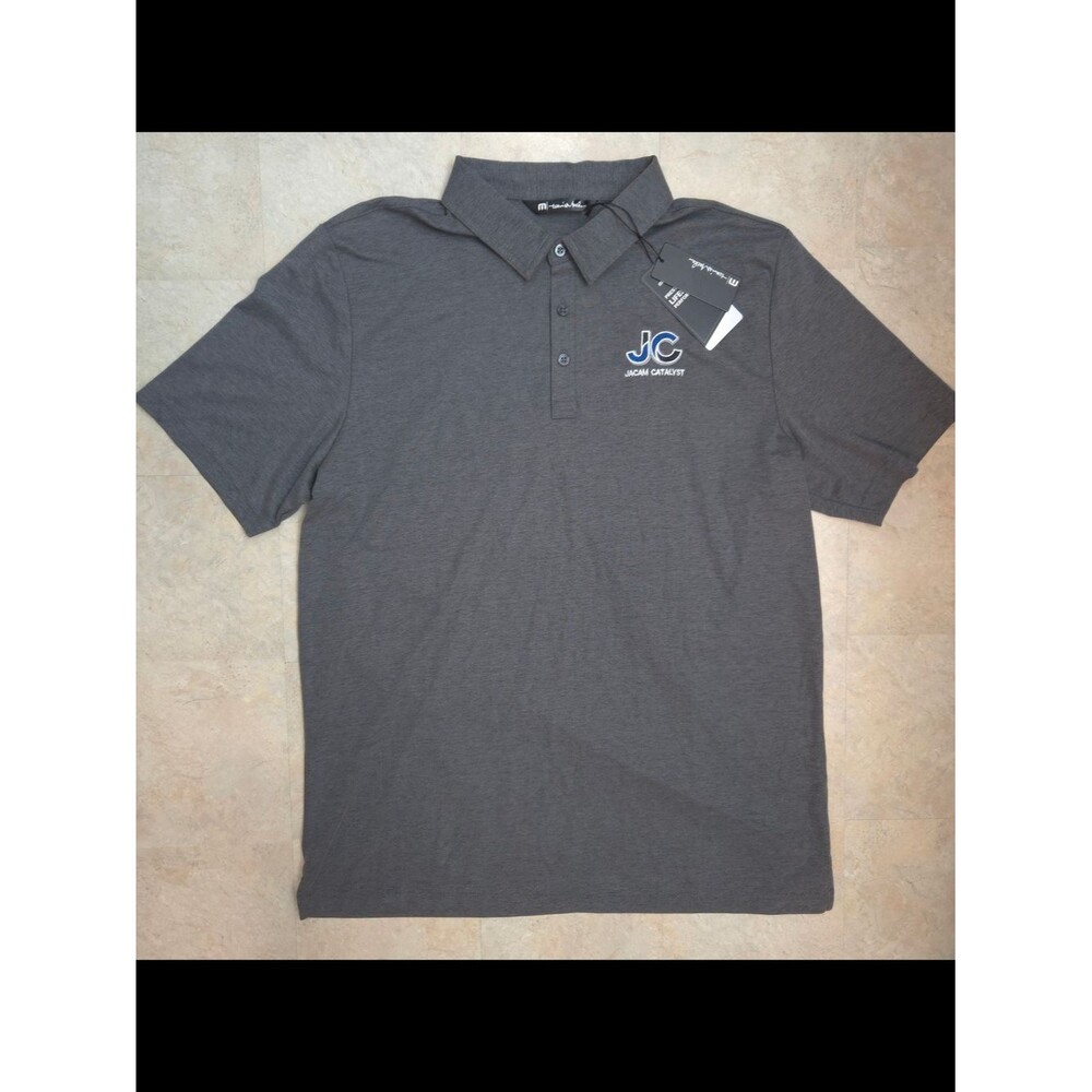 NWT Travis Mathew Men’s Ocenside Heathered Gray Pima Cotton Polo XL